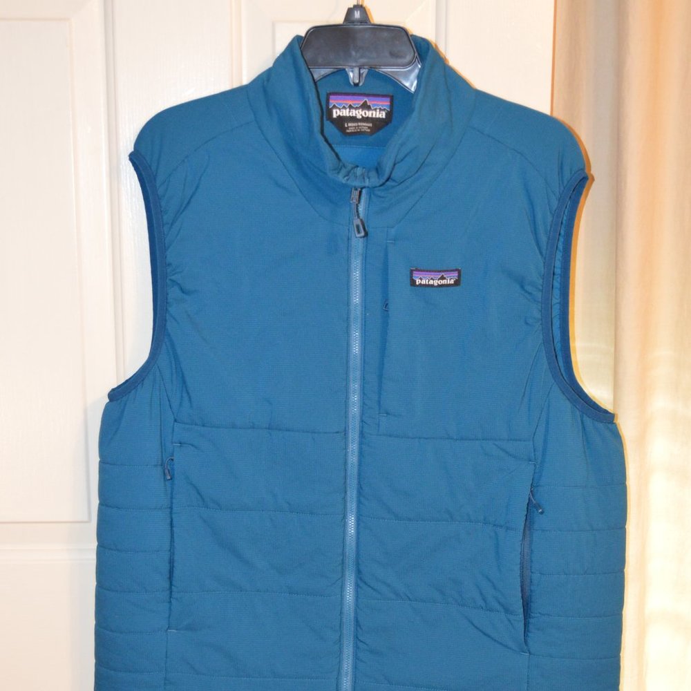 (SOLD) Mens Patagonia Nano Air Vest Crater Blue sz L